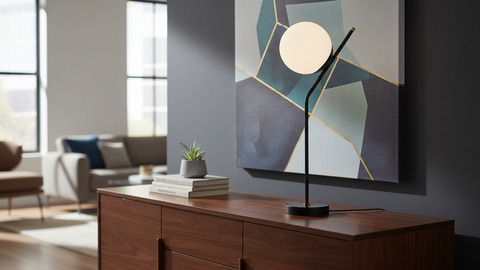 Soft Glow Accent Black Table Lamp