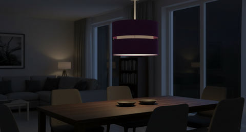 Contemporary Purple  Shaded Pendant