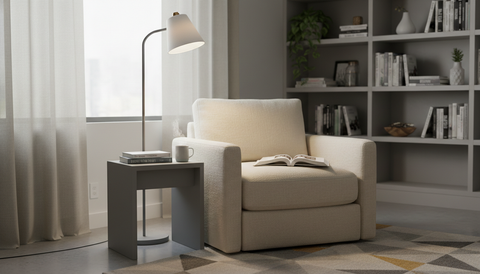 Minimalist Gray Floor Lamp