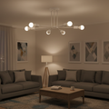 white branching chandelier