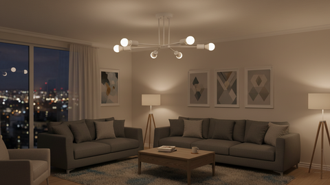 white branching chandelier