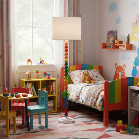 Stylish Multicilor Wooden Floor Lamp