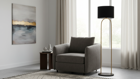 Minimalist Black Stand Lamp