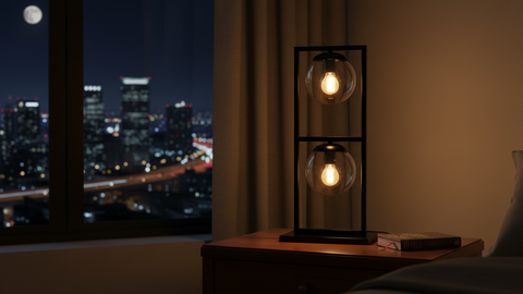 Modern Transparent Glass Balls Table Lamp