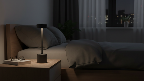 Grey Metal Table Lamp
