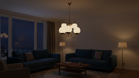 Modern White ? Gold Chandelier