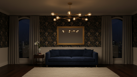 Stylish Gold Sputnik Chandelier
