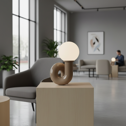 Modern Greige Table Lamp