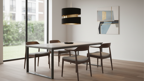 Modern  Black & Gold Modern Chandelier