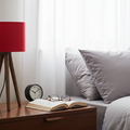 Modern Red Tripod Table Lamp.