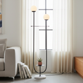 Black Floor Lamp with Marble Base