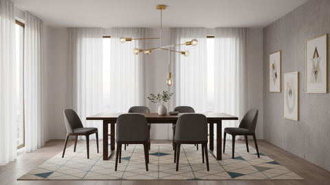 '-WH Modern WhiteBranched Chandelier