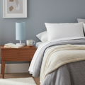 Modern Grey Cylinder Table Lamp