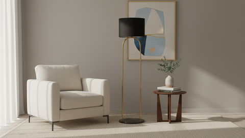 Minimalist Black Stand Lamp