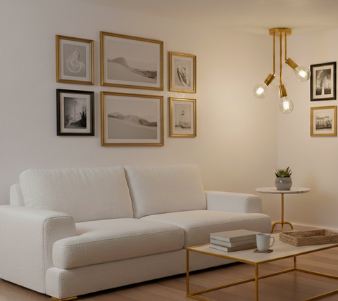 Minimalist Gold Ceiling Lamp