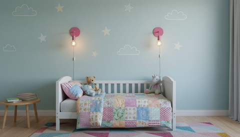 Pink Kids Wall Lamp