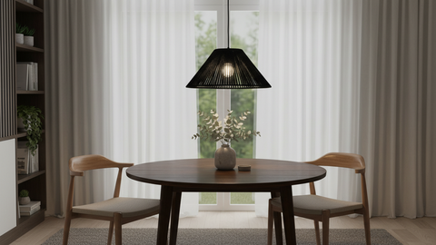 Modern Black Single Pendant