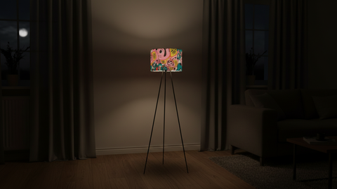 Colorful Tripod Floor Lamp