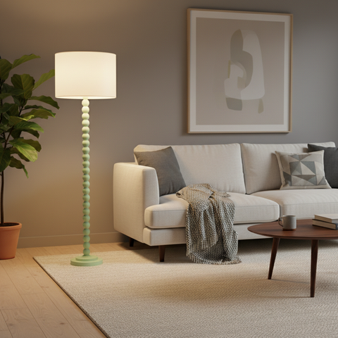 Stylish Pistage Wooden Floor Lamp