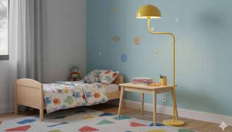 Playful Yellow Floor Lamp