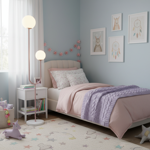 Modern Pink Minimalist Floor Lamp