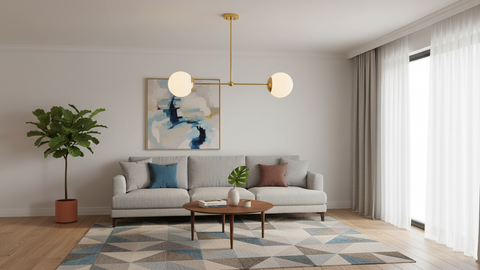 Minimalist Gold Track Chandelier