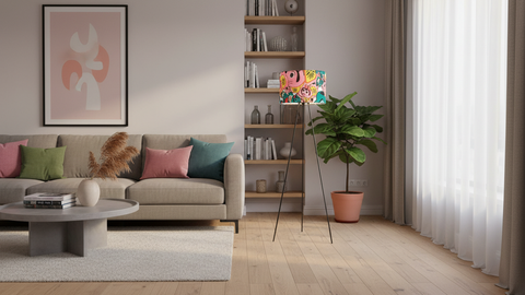 Colorful Tripod Floor Lamp