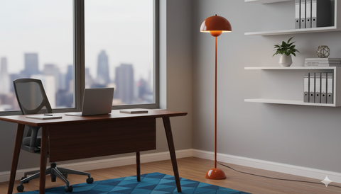 Modern Orange Floor Lamp