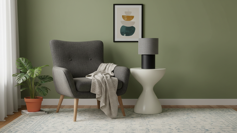 Modern Grey & Black Table Lamp