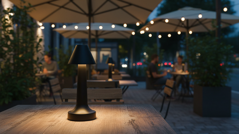 Metallic Black Table Lamp