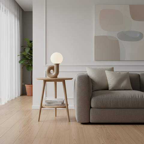 Modern Greige Table Lamp