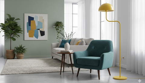 Playful Yellow Floor Lamp