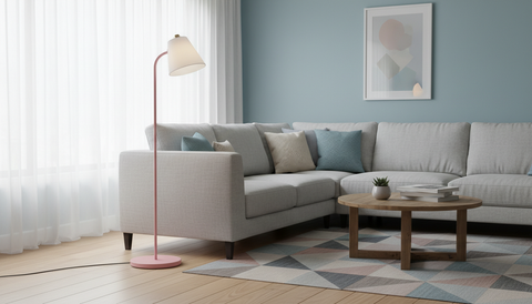 Minimalist Pink Floor Lamp