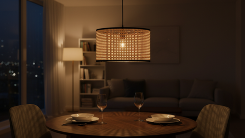 Boho Decorative Rattan Pendant Ceiling