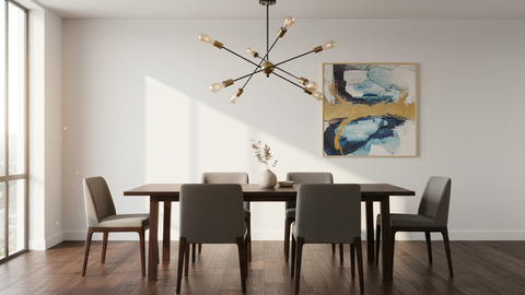 Modern Black Sputnik Chandelier