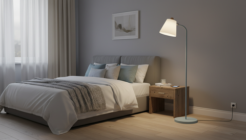 Minimalist Baby Blue Floor Lamp
