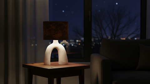 Modern Leather Table Lamp