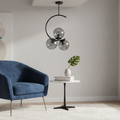 Stylish Curved Black Pendant Ceiling