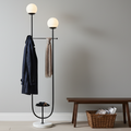 Black Floor Lamp with Marble Base