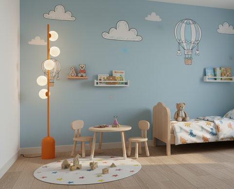 Modern Orange Floor Lamp