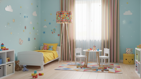 Decorative Kids White Floor Light
