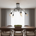 Industrial Black Branched Chandelier