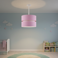 Contemporary Pink Powder  Shaded Pendant