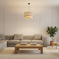 Contemporary Beige Shade Pendant Ceiling