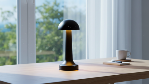 Black Half Sphere LED Table Lamp