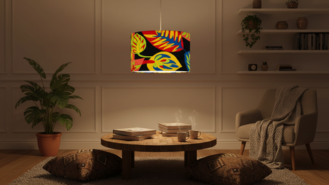 Modern Floral Printed Shade Pendant