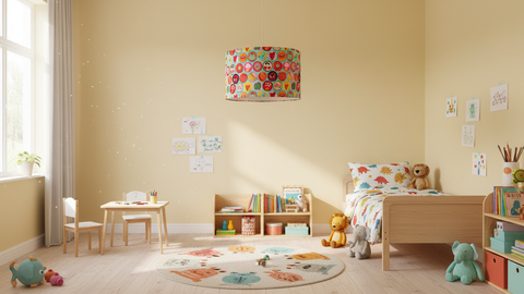 Modern Kids Printed Shade Pendant