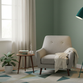 Modern Turquoise Tripod Floor Lamp