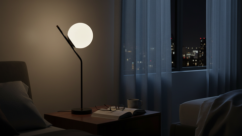 Soft Glow Accent Black Table Lamp