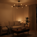 Black & Gold Modern Sputnik Chandelier